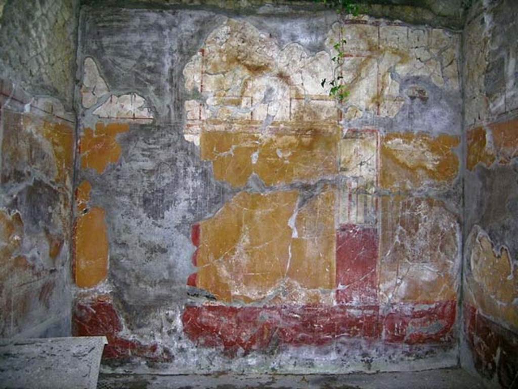 V.17, Herculaneum. May 2004. South wall of rear room. Photo courtesy of Nicolas Monteix.